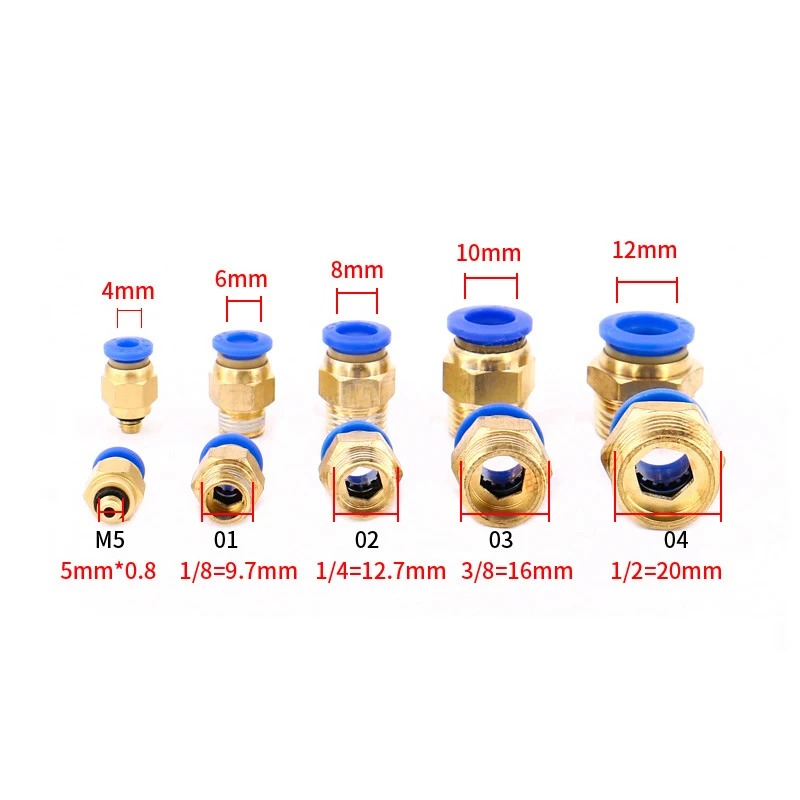 50Pcs PC Pneumatic Fitting Air - đánh giá và giá Compression Fitting Brass
