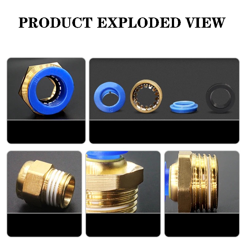 50Pcs PC Pneumatic Fitting Air - đánh giá và giá Compression Fitting Brass