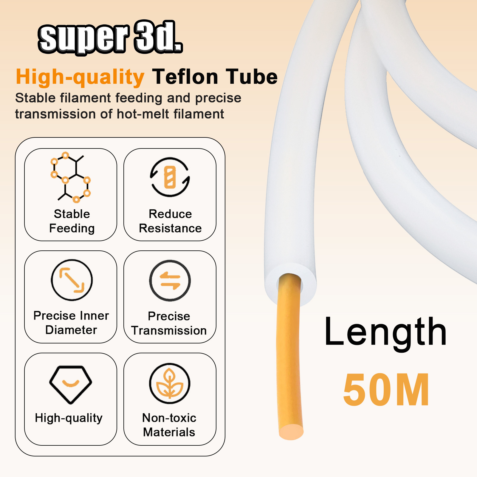 Ống PTFE Bambu Lab 1/2/50M, đư - đánh giá và giá Ptfe Tape Thread