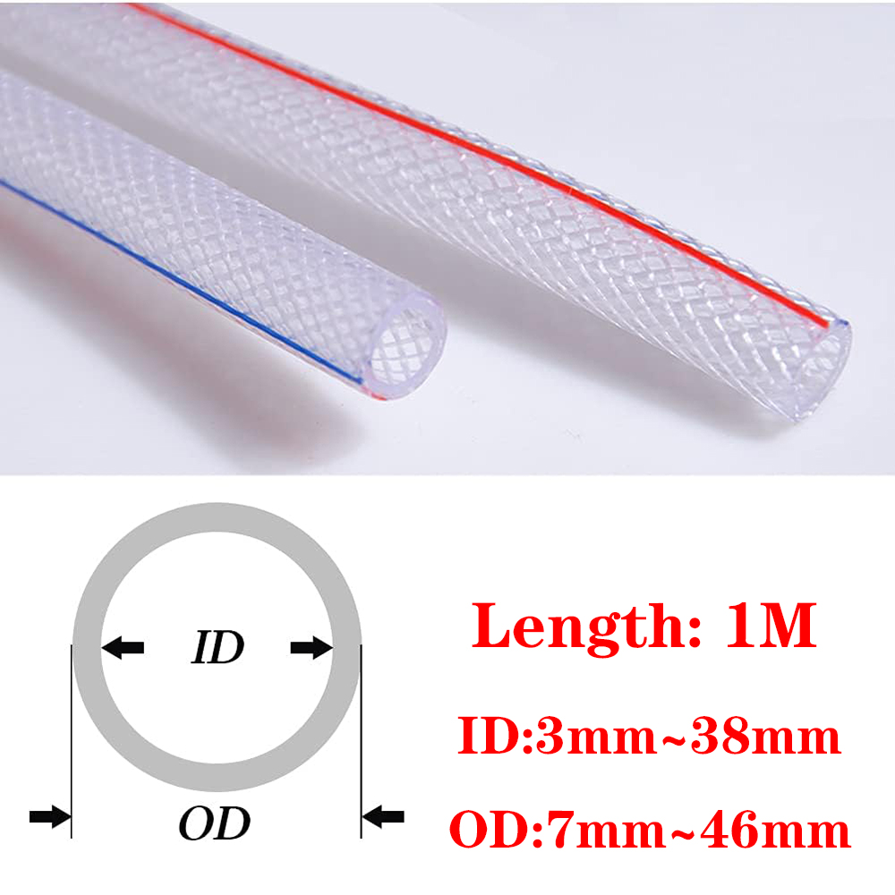 1M Braided Clear Flexible PVC  - đánh giá và giá Flexible Hose Braided