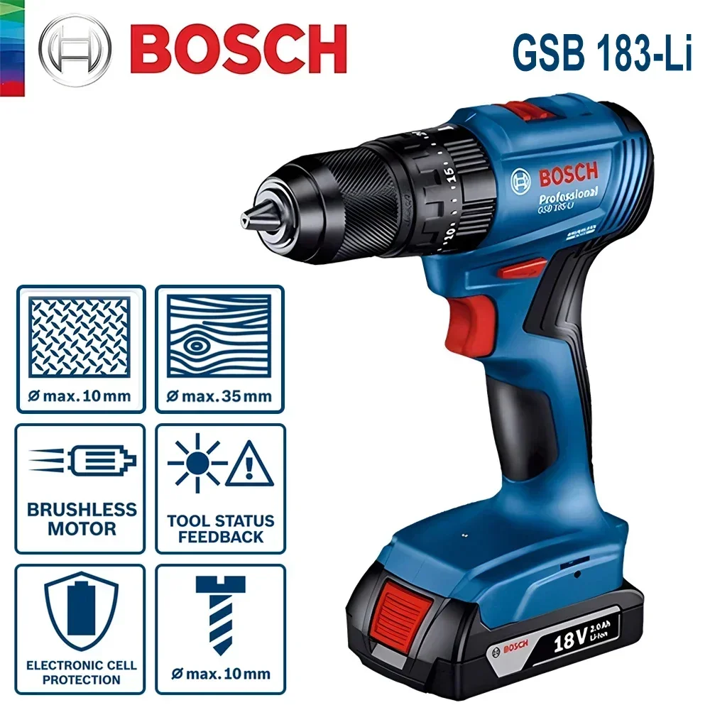 Bosch GSB183-LI 18V Cordless I - đánh giá và giá Bosch Drill Gsb 18V
