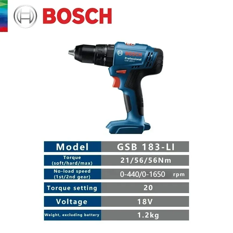Bosch GSB 183-LI Professional  - đánh giá và giá Bosch Drill Gsb 18V